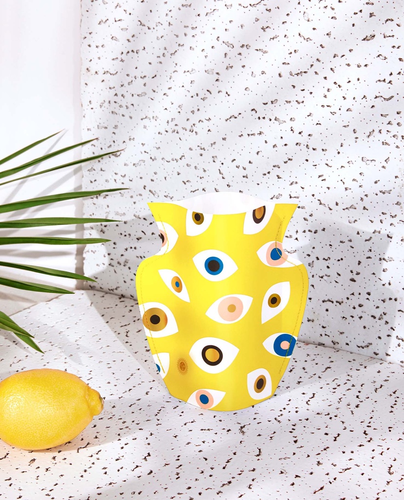 MINI PAPER VASE NAZAR (YELLOW)