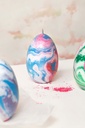 OLIMPO MARBLE CANDLE BLUE / RED