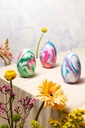OLIMPO MARBLE CANDLE BLUE / RED