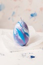 OLIMPO MARBLE CANDLE BLUE / LILAC