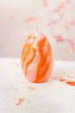 OLIMPO MARBLE CANDLE ORANGE / PINK