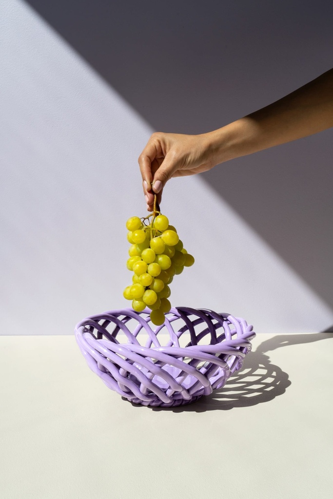 BASKET SICILIA LARGE - LILAC