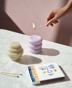 CANDLE SCULPTURE TEMPLO (PALE LILAC)