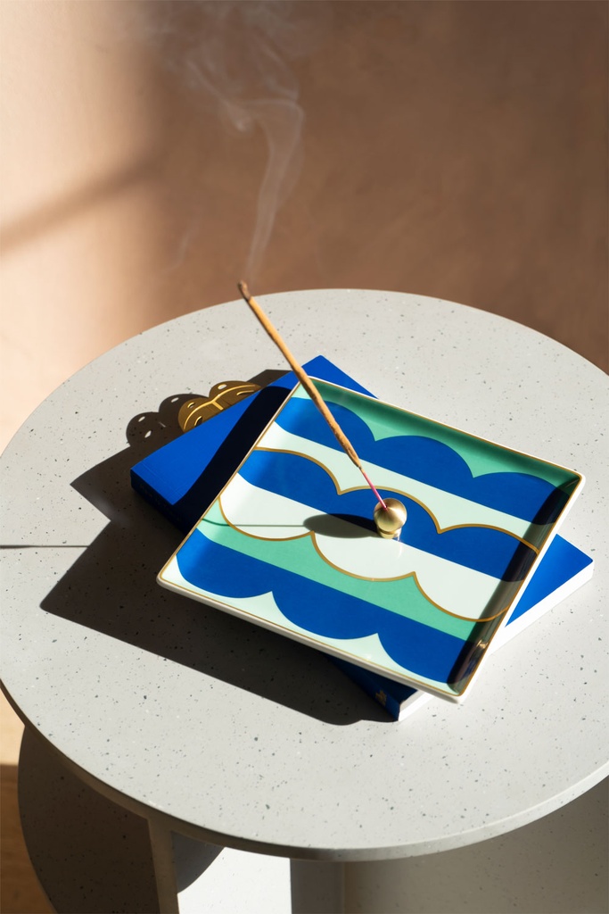 CERAMIC TRAY RIVIERA (WAVE) BLUE