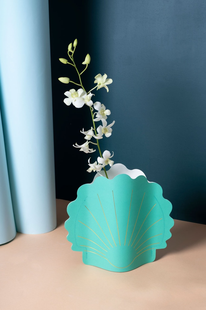MINI PAPER VASE HERA (PALE BLUE)