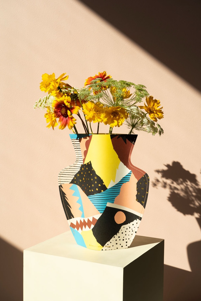 PAPER VASE VESUVIO (Pink / Blue)