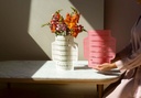 PAPER VASE CORAL (Perforated, White)