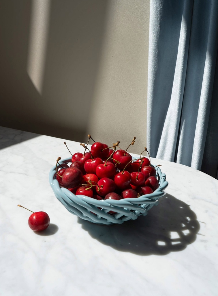 BASKET SICILIA SMALL - LIGHT BLUE