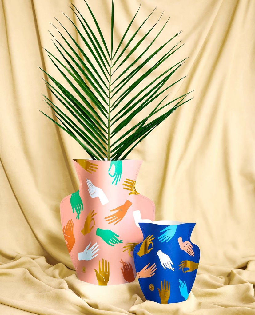 PAPER VASE HAMSA (PINK)
