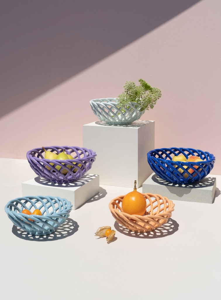 BASKET SICILIA SMALL - LIGHT BLUE