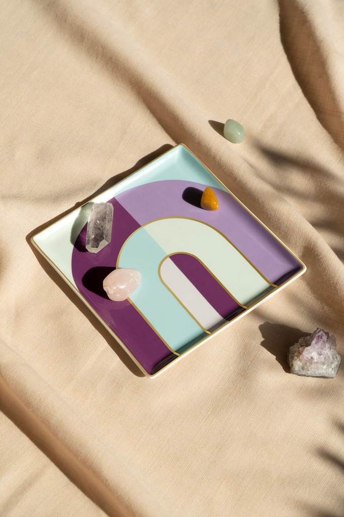 CERAMIC TRAY RIVIERA (ARCH) PURPLE