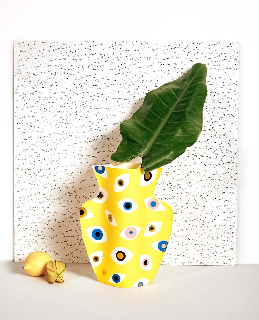 PAPER VASE NAZAR (YELLOW)