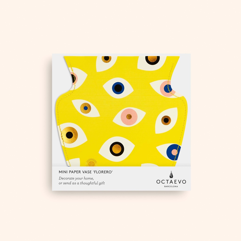 MINI PAPER VASE NAZAR (YELLOW)
