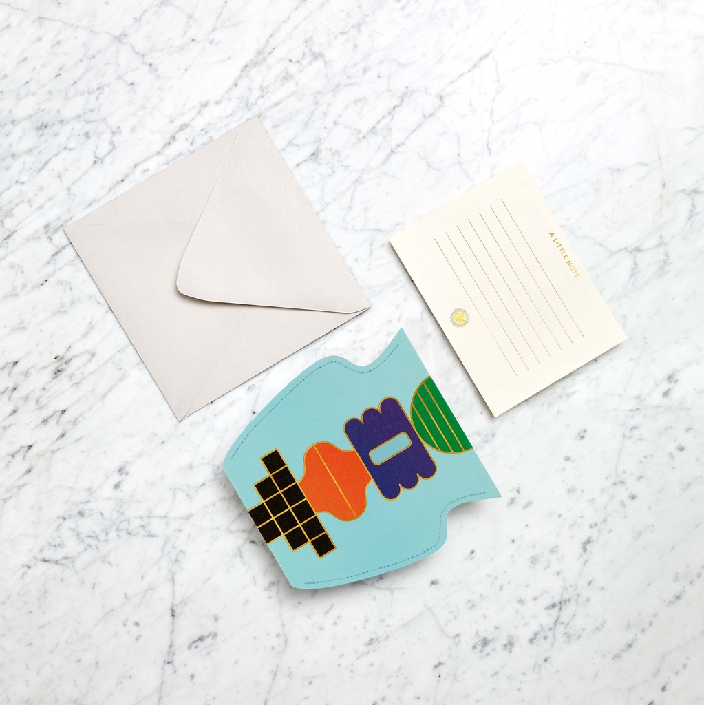 MINI PAPER VASE TEMPLO (BLUE)