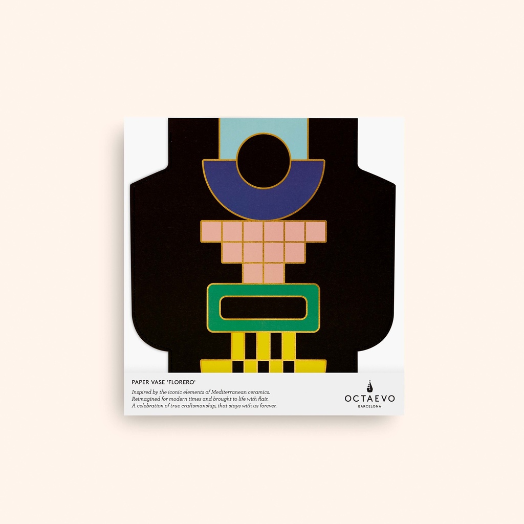 PAPER VASE TEMPLO (BLACK)
