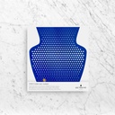 PAPER VASE HELIO (Perforated, Blue)