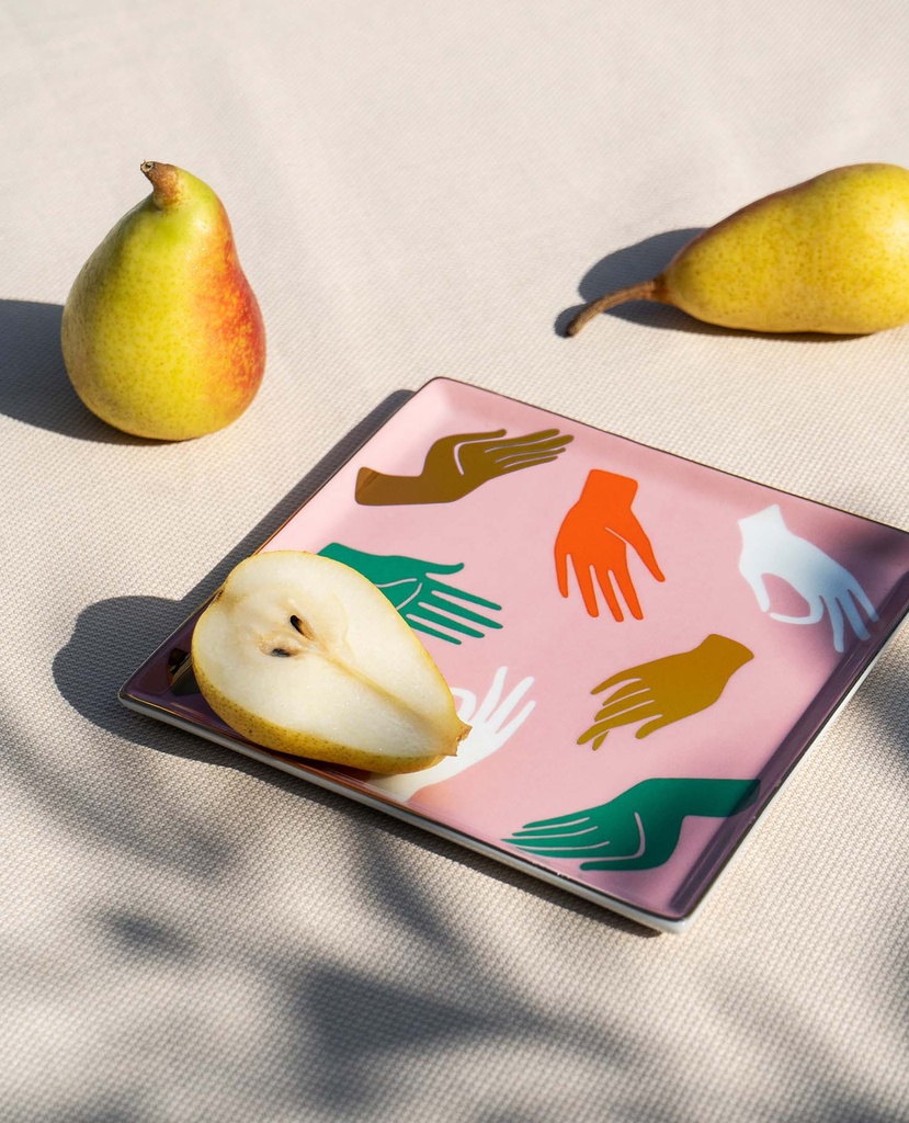 CERAMIC TRAY HAMSA (Pink)