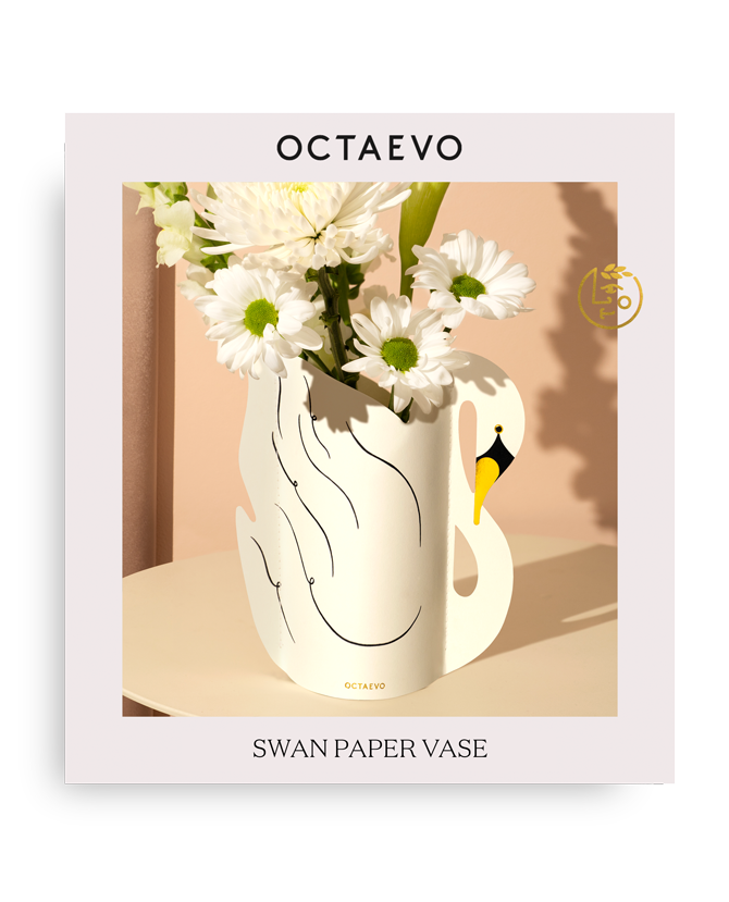 MINI PAPER VASE SWAN