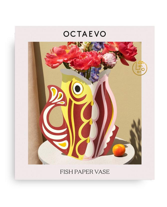 PAPER VASE FISH RUBY