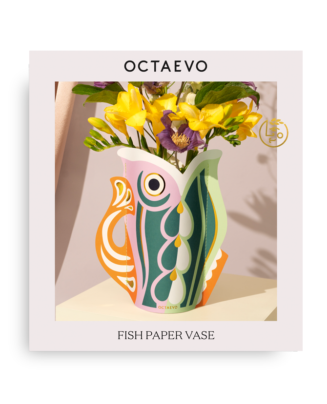 MINI PAPER VASE FISH