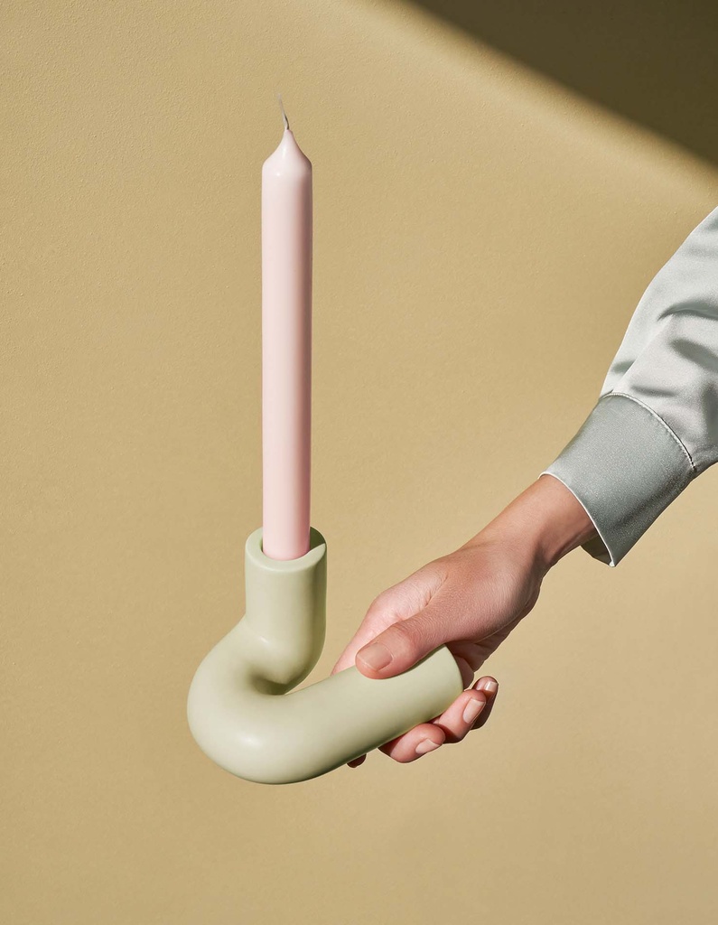 CANDLE HOLDER TEMPLO (Light Mint)