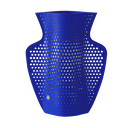 PAPER VASE HELIO (Perforated, Blue)