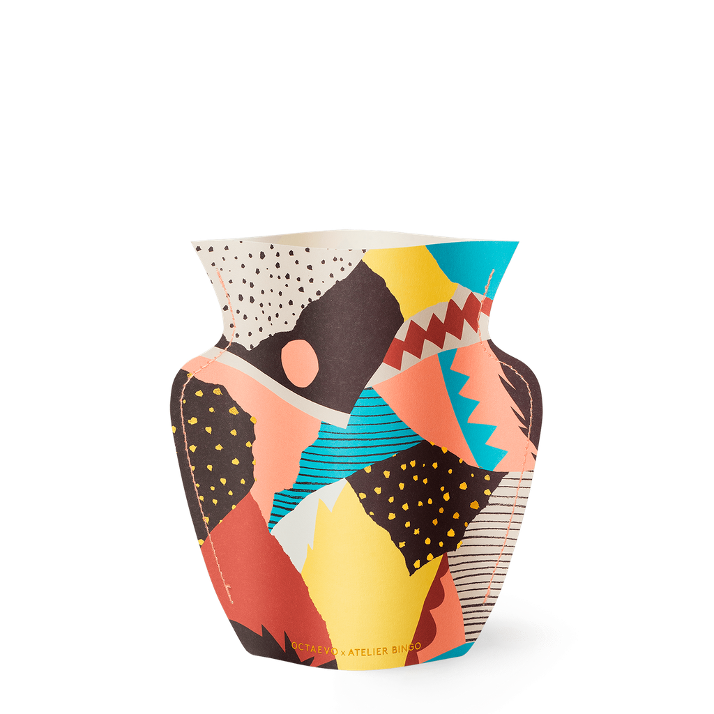 MINI PAPER VASE VESUVIO (Pink / Blue)