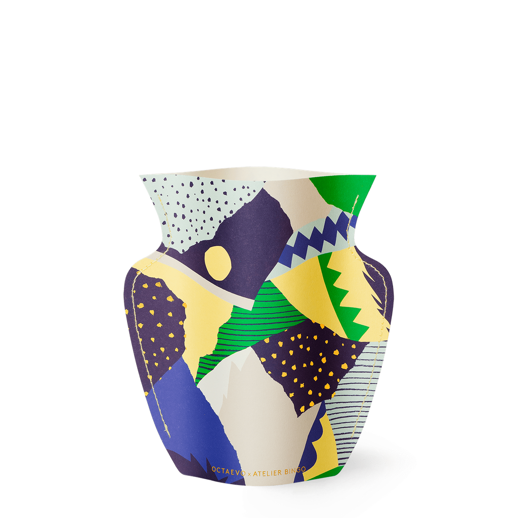 MINI PAPER VASE STROMBOLI (Green / Blue)