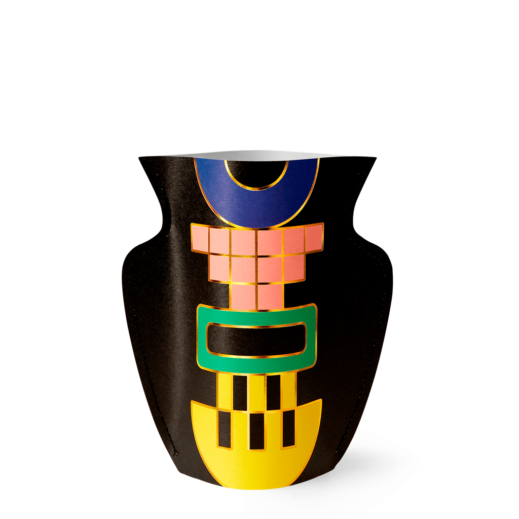 MINI PAPER VASE TEMPLO (BLACK)