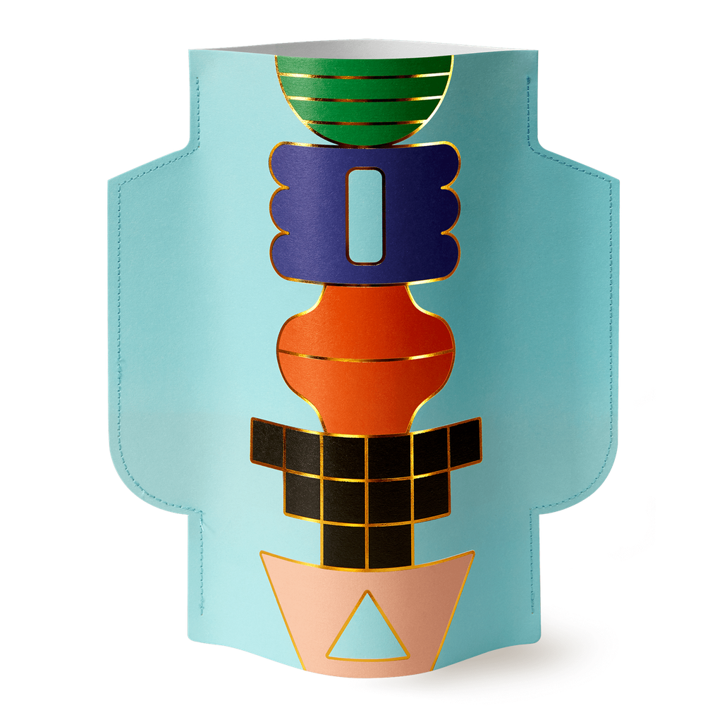 PAPER VASE TEMPLO (BLUE)