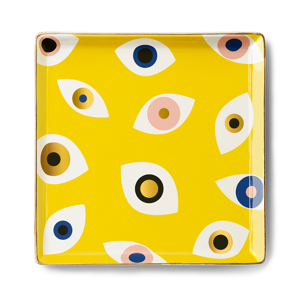 CERAMIC TRAY NAZAR  (Yellow)
