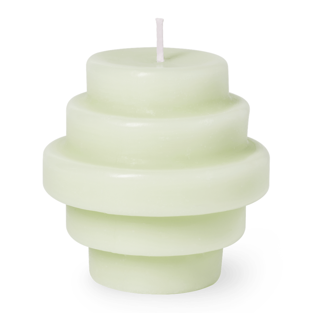 CANDLE SCULPTURE TEMPLO (ASH GREEN)