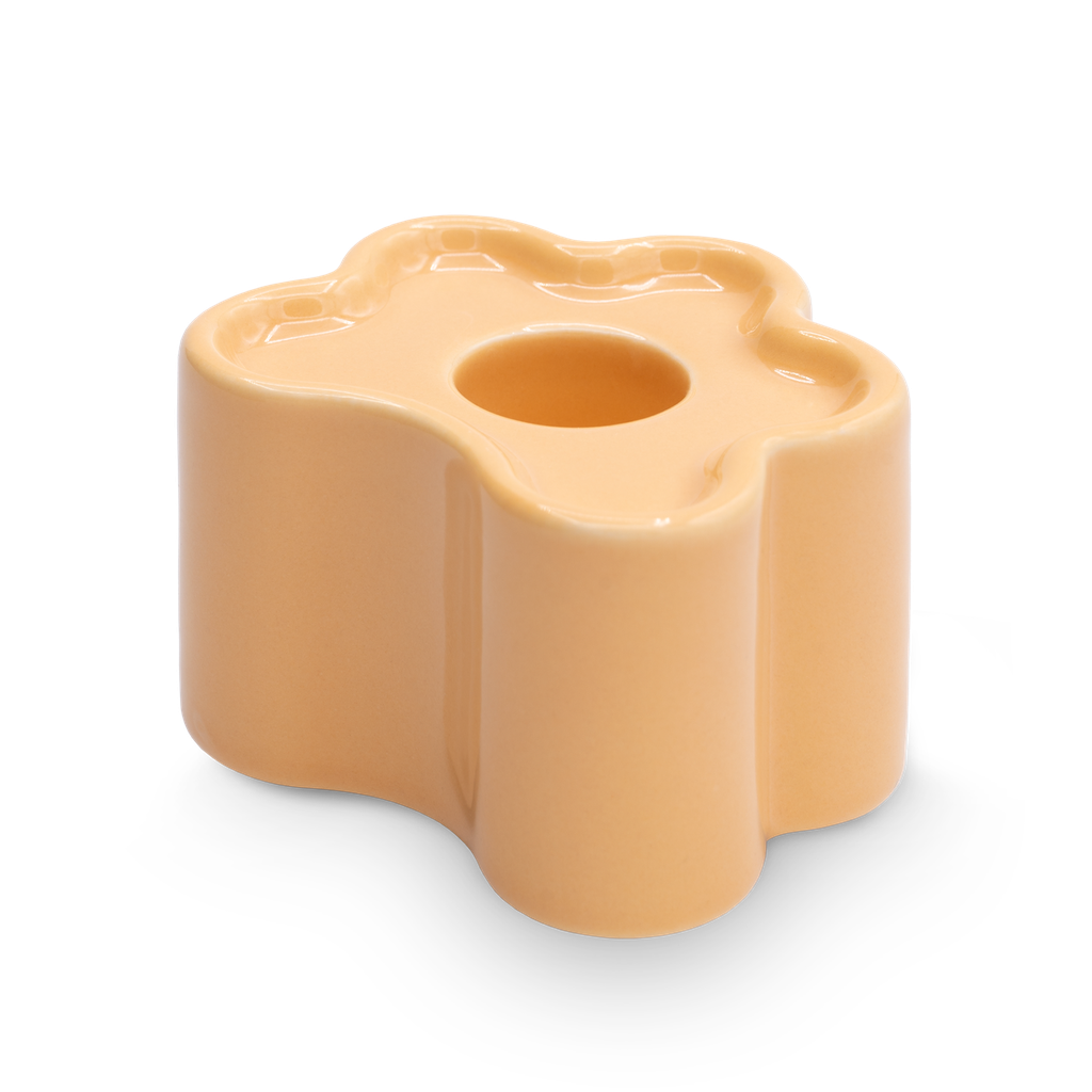 CANDLE HOLDER FLORA SMALL (TANGERINE)