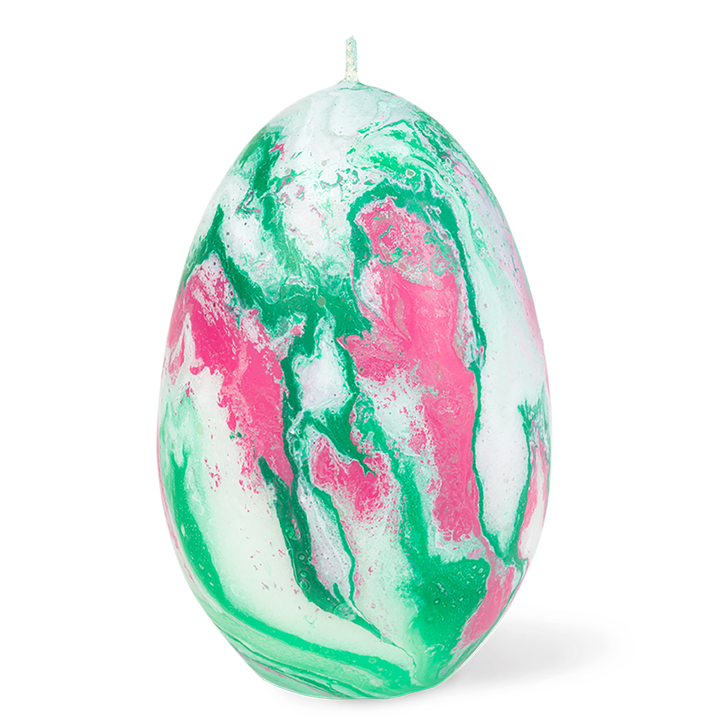 OLIMPO MARBLE CANDLE GREEN / PINK