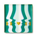 CERAMIC TRAY "BESO" green