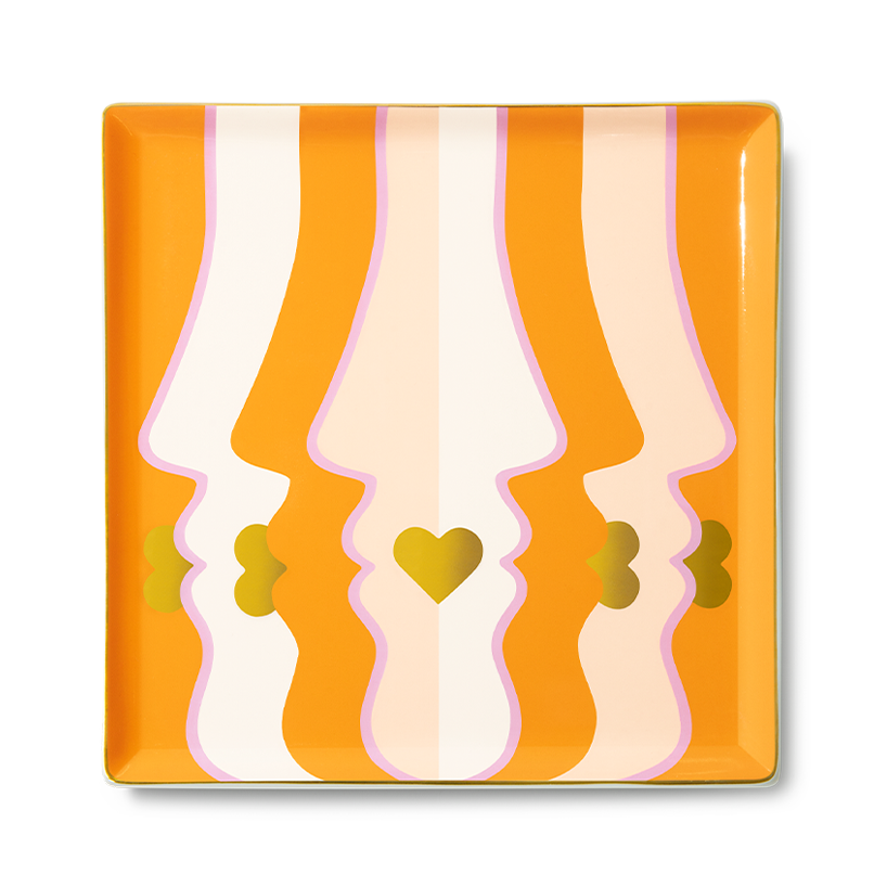 CERAMIC TRAY "BESO" orange