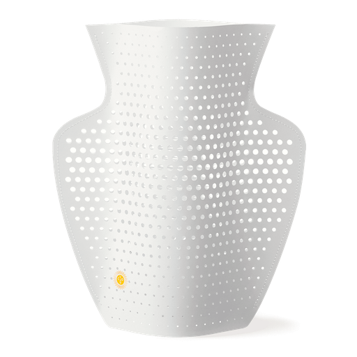 [OPVCY-16] PAPER VASE CYANO (Perforated, White)