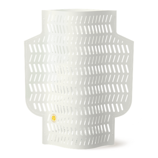 [OPVCO-16] PAPER VASE CORAL (Perforated, White)