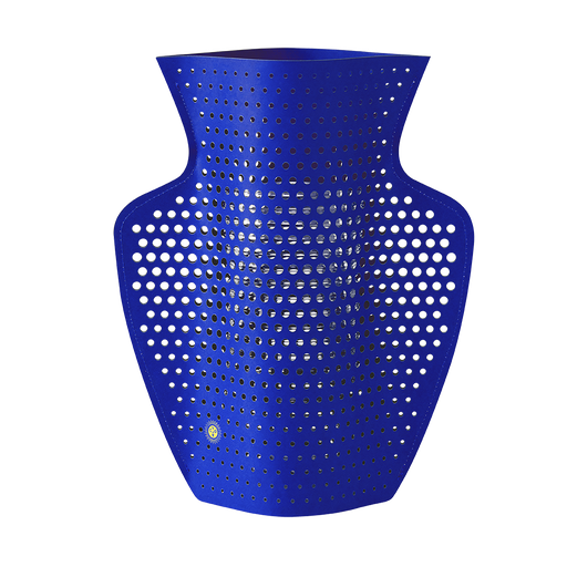 [OPVHE-16] PAPER VASE HELIO (Perforated, Blue)