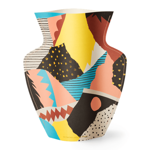 [OPVVE-17] PAPER VASE VESUVIO (Pink / Blue)