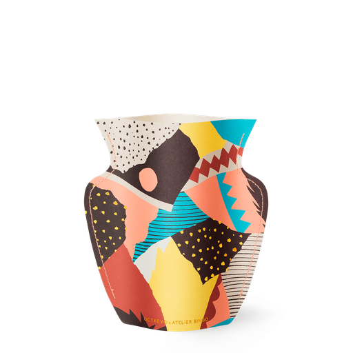 [OMPVVE-17] MINI PAPER VASE VESUVIO (Pink / Blue)