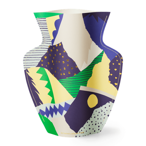 [OPVST-17] PAPER VASE STROMBOLI (Green / Blue)