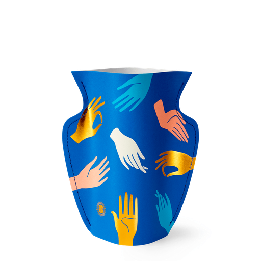 [OMPVHB-18] MINI PAPER VASE HAMSA (BLUE)