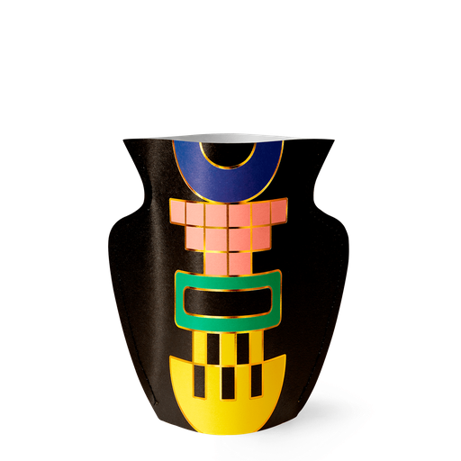 [OMPVEN-18] MINI PAPER VASE TEMPLO (BLACK)
