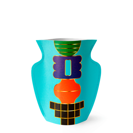 [OMPVEB-18] MINI PAPER VASE TEMPLO (BLUE)