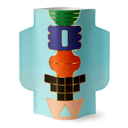 [OPVEMB-18] PAPER VASE TEMPLO (BLUE)