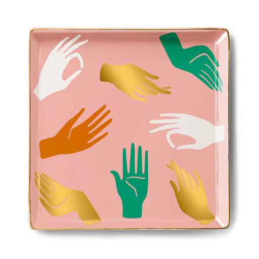 [OCTHAP-18] CERAMIC TRAY HAMSA (Pink)
