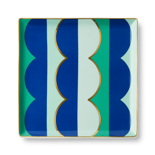 [OCTRWB-20] CERAMIC TRAY RIVIERA (WAVE) BLUE