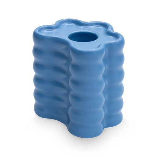 [OCHFBL-22] CANDLE HOLDER FLORA LARGE (BLUE)