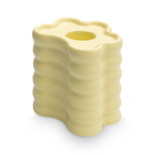 [OCHFYE-22] CANDLE HOLDER FLORA LARGE (YELLOW)